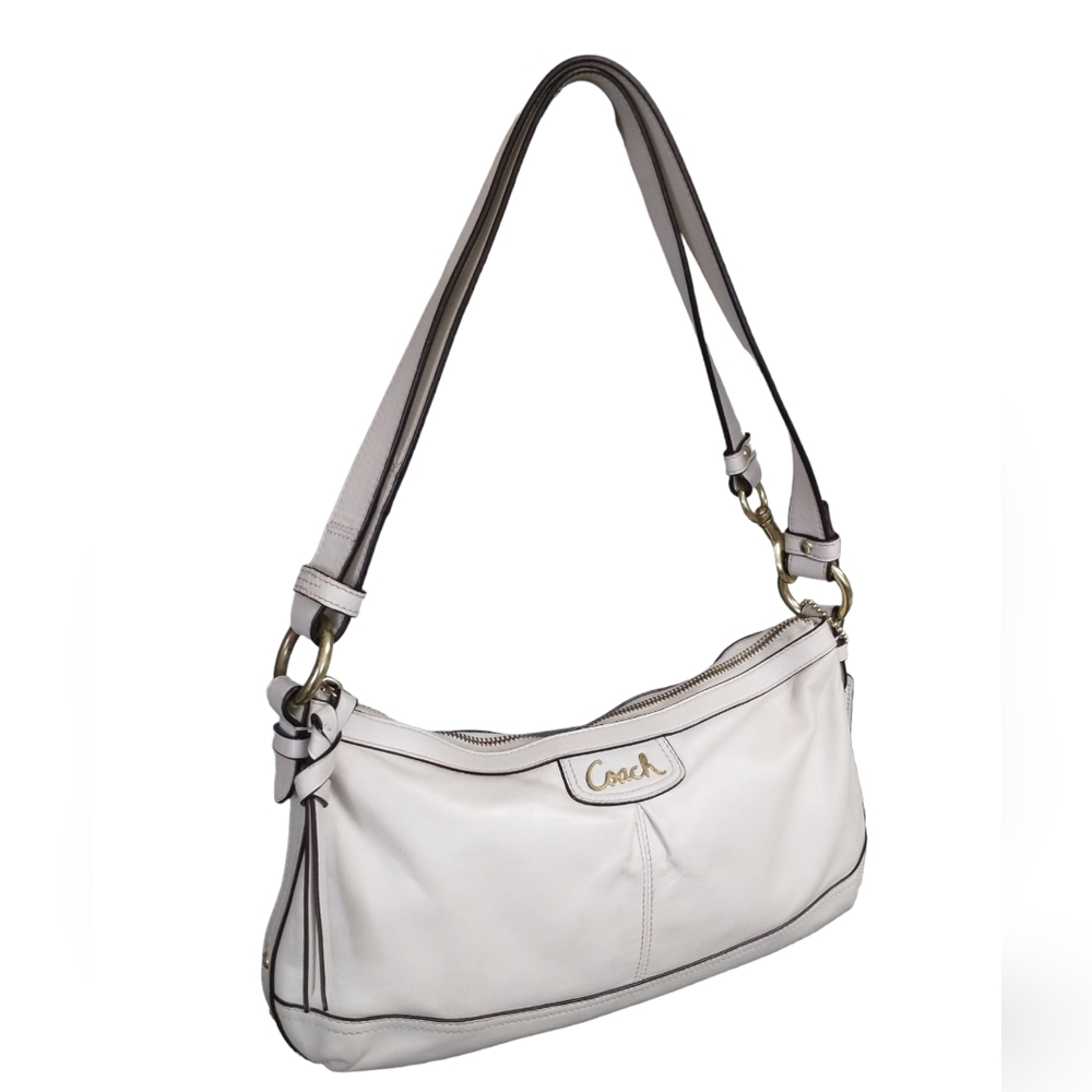 Coach Soft Leather Cream Crossbody/Shoulder Bag - Picture 13 of 15